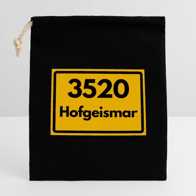 OLD POSTCODE POSTCODE RETRO 3520 HOFGEISMAR Closable cotton gift bag (14x20cm)