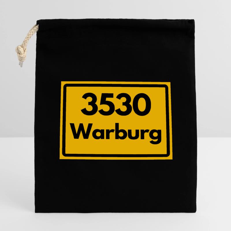 OLD POSTCODE POSTCODE RETRO 3530 WARBURG HANSEMAUE Closable cotton gift bag (14x20cm)