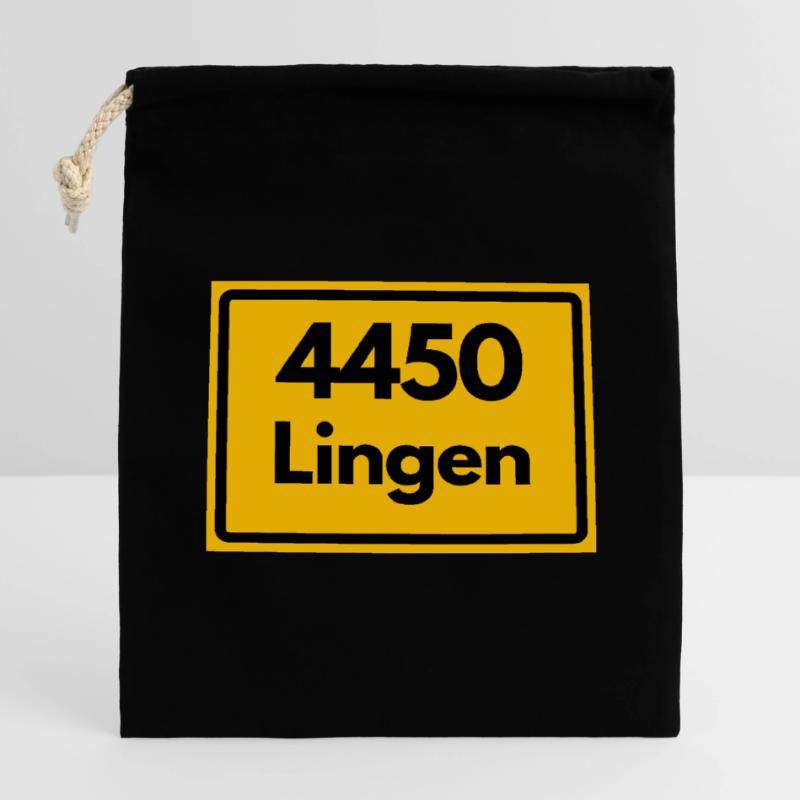 OLD POSTCODE POSTCODE RETRO 4450 LINGEN Closable cotton gift bag (14x20cm)