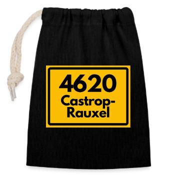 ALTE POSTLEITZAHL PLZ RETRO 4620 CASTROP-RAUXEL - Verschließbarer Geschenkbeutel aus Baumwolle (14x20cm) - Schwarz - Vorne