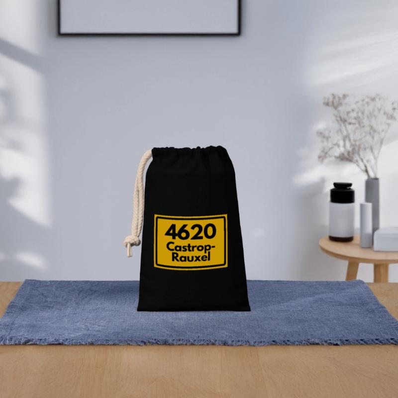 OLD POSTCODE POSTCODE RETRO 4620 CASTROP-RAUXEL Closable cotton gift bag (14x20cm)