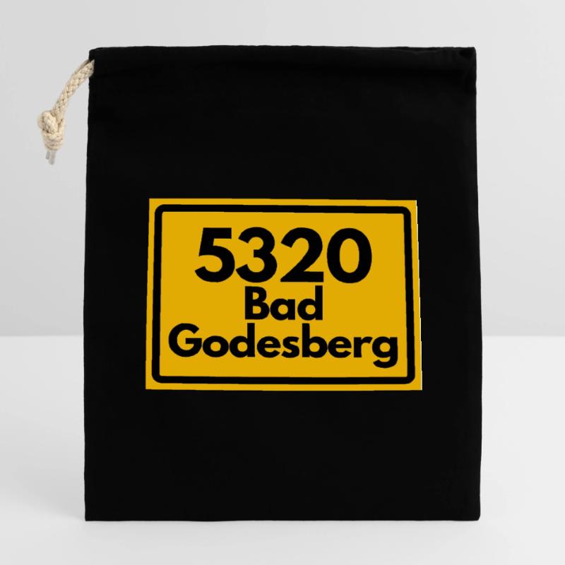 OLD POSTCODE POSTCODE RETRO 5320 Bad Godesberg NRW Closable cotton gift bag (14x20cm)