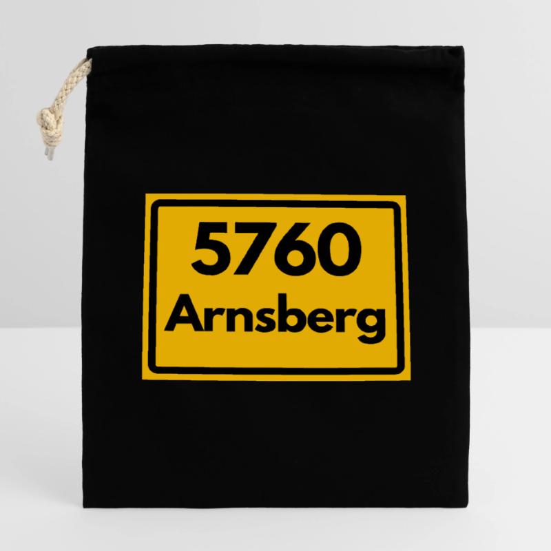 OLD POSTCODE POSTCODE RETRO 5760 ARNSBERG Closable cotton gift bag (14x20cm)