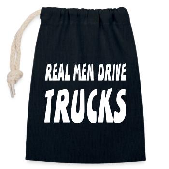 Truck - Verschließbarer Geschenkbeutel aus Baumwolle (14x20cm) - Navy - Vorne