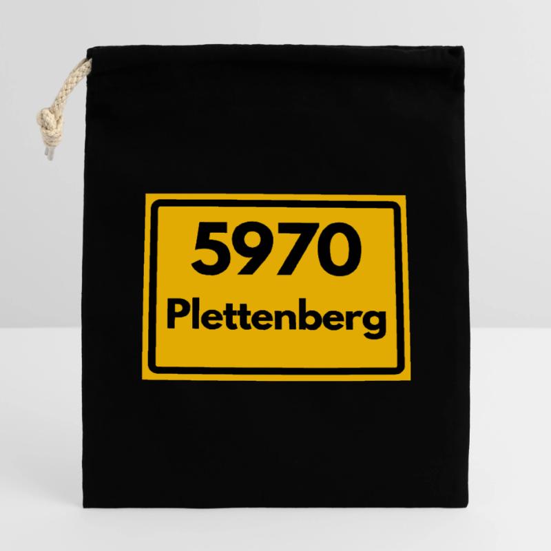 ANCIEN CODE POSTAL RETRO 5970 PLETTENBERG Sac cadeau en coton avec cordon (14 x 20 cm)
