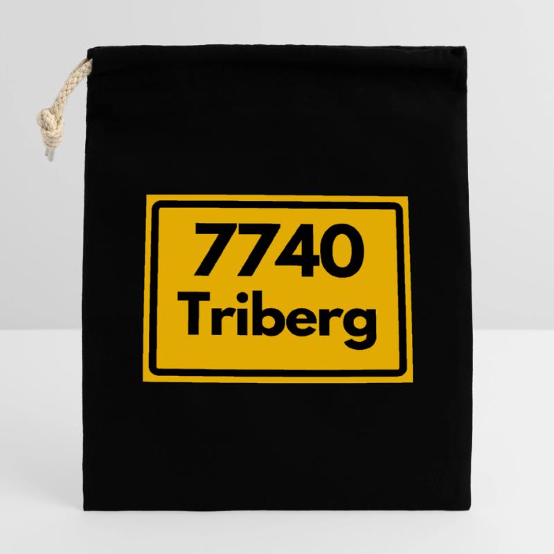 OLD POSTCODE ZIP CODE RETRO 7740 TRIBERG HEIMAT Closable cotton gift bag (14x20cm)
