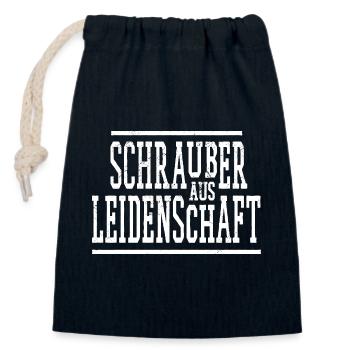 Profi Schrauber - Verschließbarer Geschenkbeutel aus Baumwolle (14x20cm) - Navy - Vorne