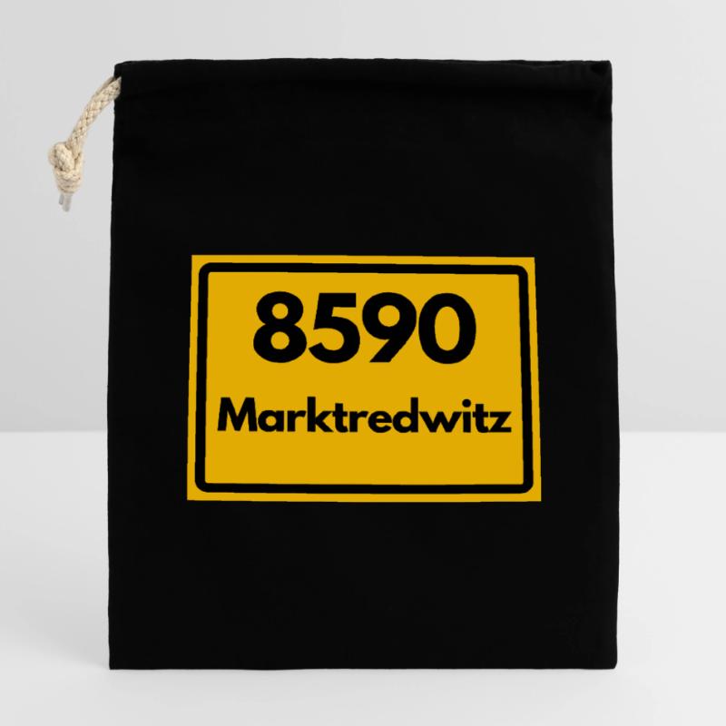 OLD POSTCODE ZIP CODE 8590 MARKTREDWITZ HEIMAT Closable cotton gift bag (14x20cm)