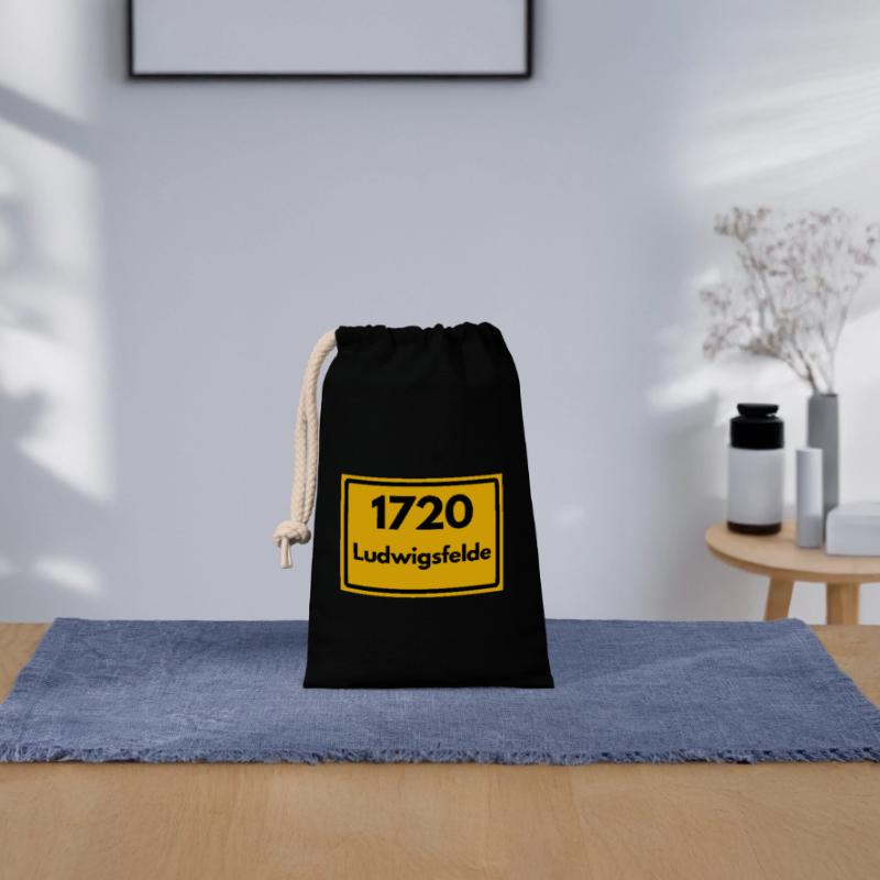 OLD POSTCODE POSTCODE RETRO 1720 LUDWIGSFELDE Closable cotton gift bag (14x20cm)