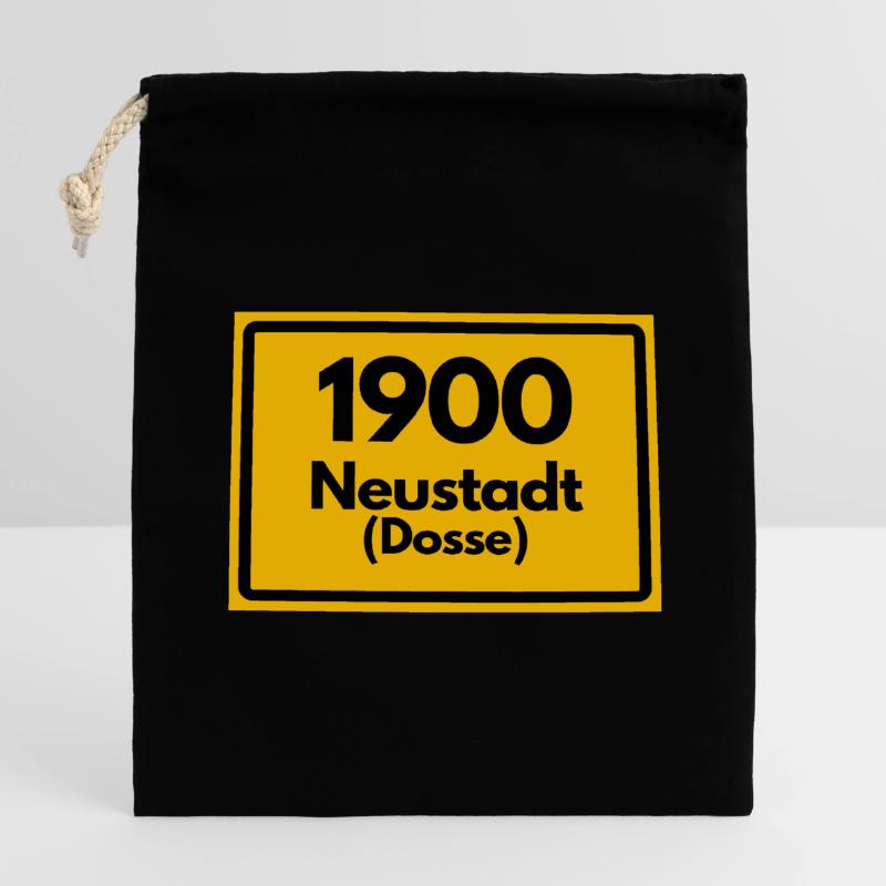 OLD POSTCODE ZIP CODE RETRO 1900 NEUSTADT DOSSE Closable cotton gift bag (14x20cm)