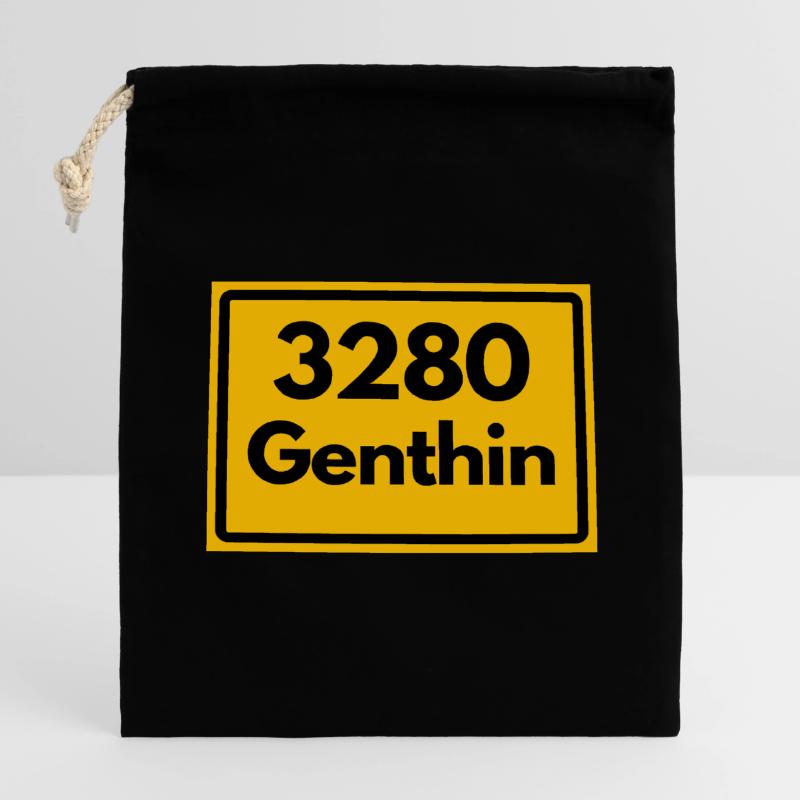 OLD POSTCODE POSTCODE RETRO 3280 GENTHIN HEIMAT Closable cotton gift bag (14x20cm)