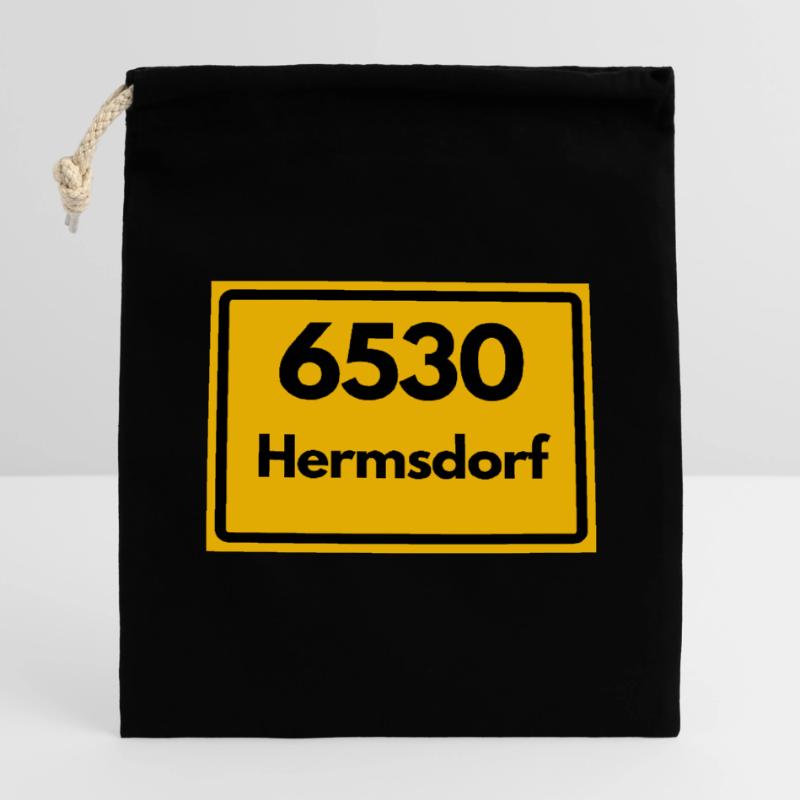 Ancien code postal 6530 Hermsdorf, Thuringe, code postal Sac cadeau en coton avec cordon (14 x 20 cm)