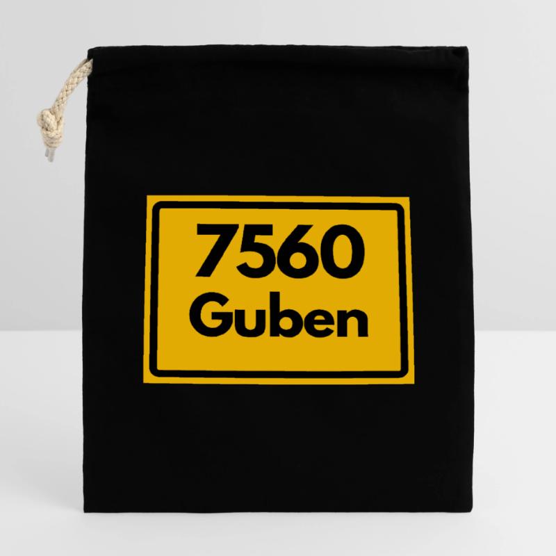 OLD POSTCODE POSTCODE RETRO 7560 GUBEN Closable cotton gift bag (14x20cm)