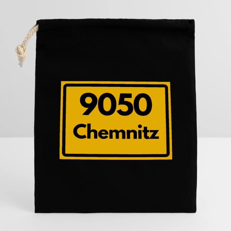 9050 CODE POSTAL SAXE CHEMNITZ ANCIEN CODE POSTAL ÉTAT FÉDÉRAL Sac cadeau en coton avec cordon (14 x 20 cm)