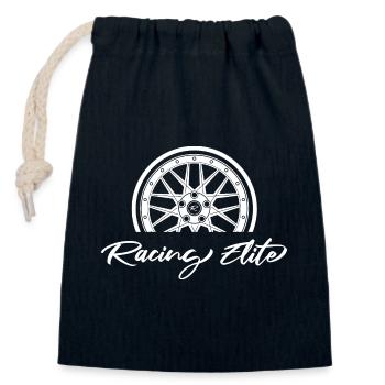 Jante Roue Voiture Tuner Tuning Racing Logo Garage - Sac cadeau en coton avec cordon (14 x 20 cm) - bleu marine - Devant