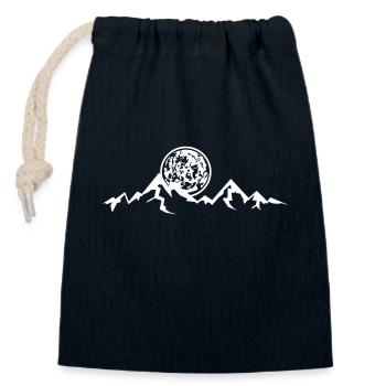 klettern berge huegel bergsteigen bergsteiger plan - Verschließbarer Geschenkbeutel aus Baumwolle (14x20cm) - Navy - Vorne