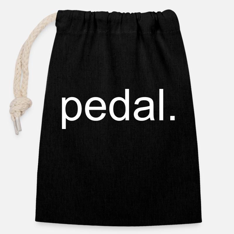 Pedal. - Sac cadeau en coton avec cordon (14 x 20 cm) - noir