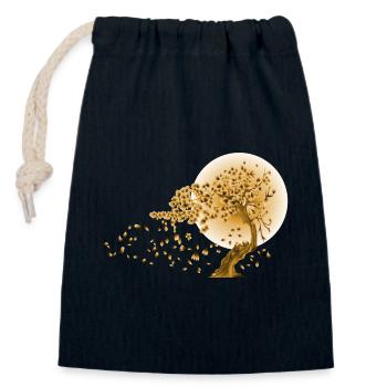 Japan Japanisch Mode Style 03 - Verschließbarer Geschenkbeutel aus Baumwolle (14x20cm) - Navy - Vorne