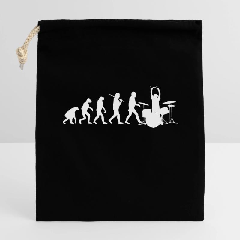 EVOLUTION - Drummer - Drums Closable cotton gift bag (14x20cm)