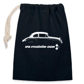 IFA F9 - GDR Oldtimer - Cult - Closable cotton gift bag (14x20cm) - navy - Front