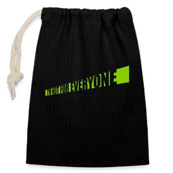 Im not for everyone - Closable cotton gift bag (14x20cm) - black - Front