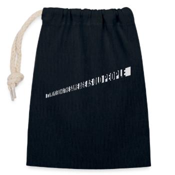 being old people age - Closable cotton gift bag (14x20cm) - navy - Front