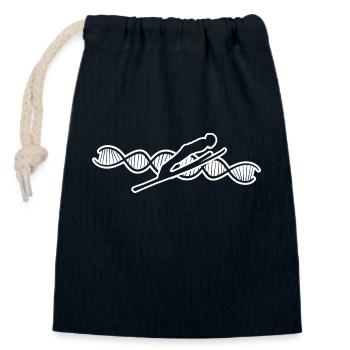 Skispringer Wintersport Skisprung Ski Skifliegen - Verschließbarer Geschenkbeutel aus Baumwolle (14x20cm) - Navy - Vorne