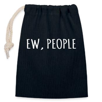 Ew people - Verschließbarer Geschenkbeutel aus Baumwolle (14x20cm) - Navy - Vorne