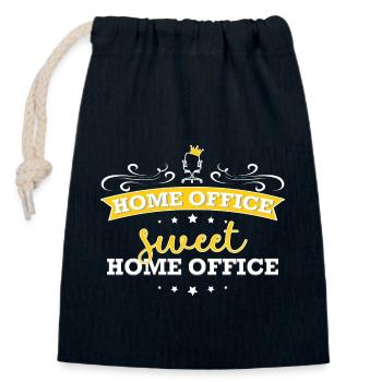 Home office sweet Home office Job Work Humor - Closable cotton gift bag (14x20cm) - navy - Front