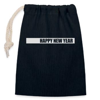 happy new year Zitat - Verschließbarer Geschenkbeutel aus Baumwolle (14x20cm) - Navy - Vorne