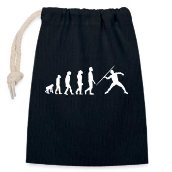 Javelin evolution - Closable cotton gift bag (14x20cm) - navy - Front