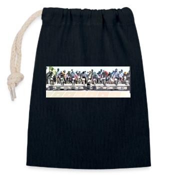 bmx - Sac cadeau en coton avec cordon (14 x 20 cm) - bleu marine - Devant