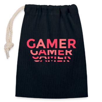 Spieler - Verschließbarer Geschenkbeutel aus Baumwolle (14x20cm) - Navy - Vorne