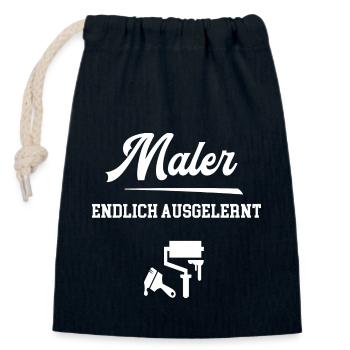 Maler Ausbildung Bestanden Prüfung Lehre Lackierer - Verschließbarer Geschenkbeutel aus Baumwolle (14x20cm) - Navy - Vorne