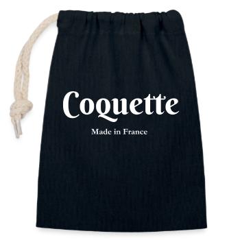 Coquette made in France - Closable cotton gift bag (14x20cm) - navy - Front