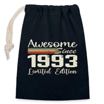 Anniversaire 31 Ans Millésime 1993 Cadeau 1993 - Sac cadeau en coton avec cordon (14 x 20 cm) - bleu marine - Devant