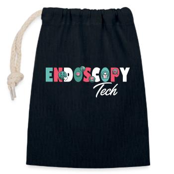 Conceptions uniques d’infirmière d’endoscopie et d’escouade gastro - Sac cadeau en coton avec cordon (14 x 20 cm) - bleu marine - Devant