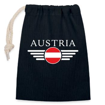 Österreich T-Shirt: Kultur, Walzer - Verschließbarer Geschenkbeutel aus Baumwolle (14x20cm) - Navy - Vorne