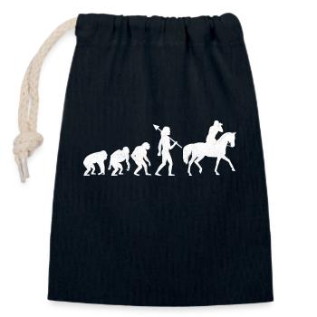 Pferdefotografie Reiten Evolution Foto - Verschließbarer Geschenkbeutel aus Baumwolle (14x20cm) - Navy - Vorne