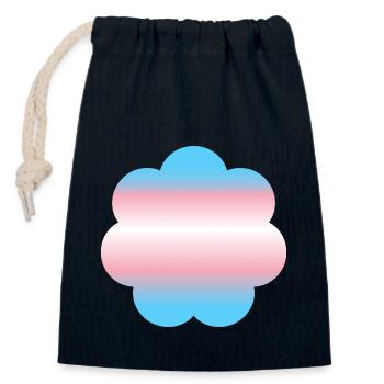 Subtiler Transgender-Stolz - Verschließbarer Geschenkbeutel aus Baumwolle (14x20cm) - Navy - Vorne