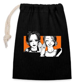 Nana Hachi - Manga - Anime - Alliance - Sac cadeau en coton avec cordon (14 x 20 cm) - noir - Devant