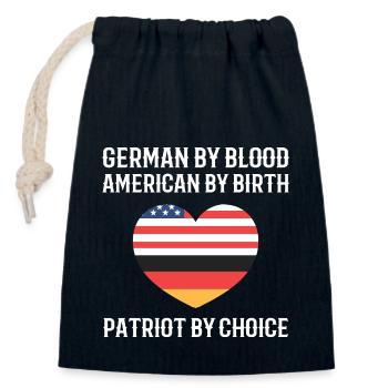 Amerikanisch Deutsch - Verschließbarer Geschenkbeutel aus Baumwolle (14x20cm) - Navy - Vorne