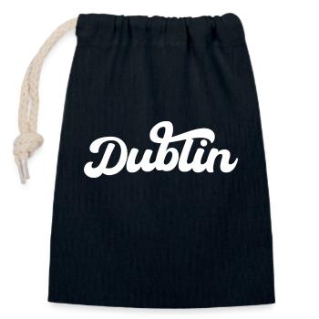 Dublin, Aesthetic Styles - Closable cotton gift bag (14x20cm) - navy - Front