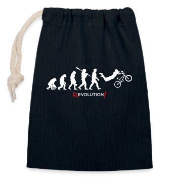 Revolution - Evolution Homme Fun Twist11 - Sac cadeau en coton avec cordon (14 x 20 cm) - bleu marine - Devant