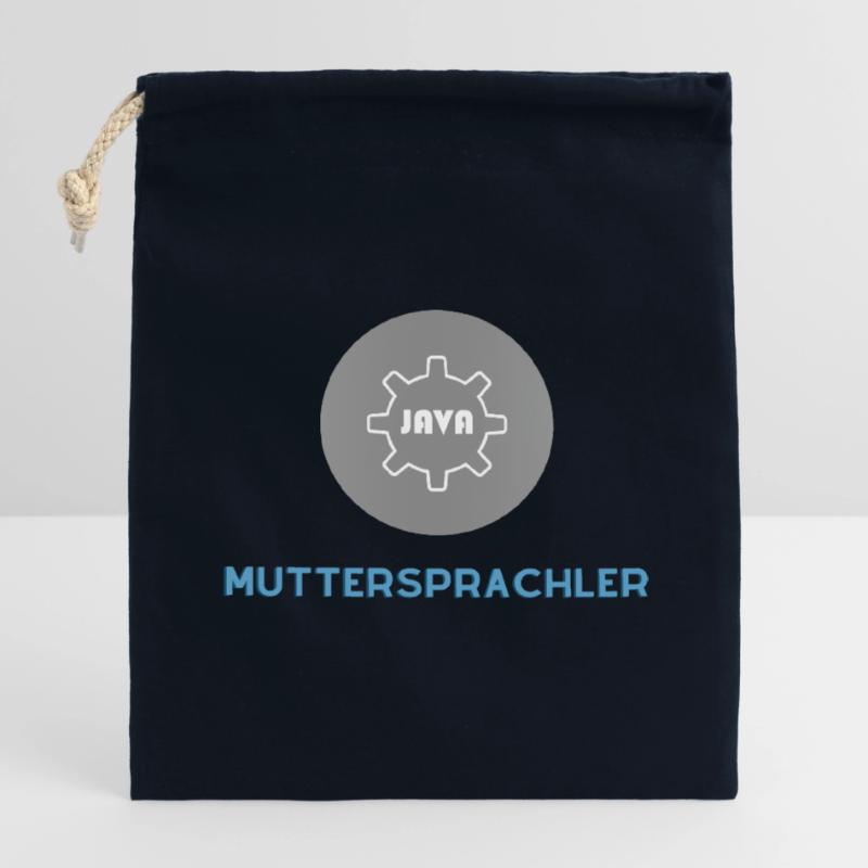 Native speaker: JavaScript Edition Closable cotton gift bag (14x20cm)
