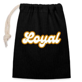 Loyal Loyalty - Closable cotton gift bag (14x20cm) - black - Front