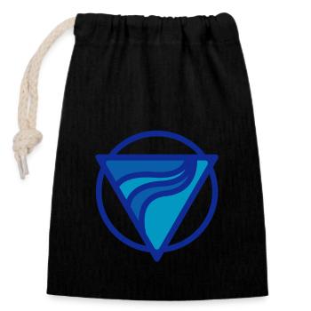 WATER ELEMENT - Closable cotton gift bag (14x20cm) - black - Front