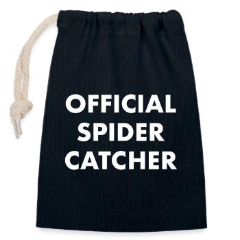 Official Spider Catcher - Closable cotton gift bag (14x20cm) - navy - Front