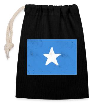 Flagge von Somalia - Verschließbarer Geschenkbeutel aus Baumwolle (14x20cm) - Schwarz - Vorne