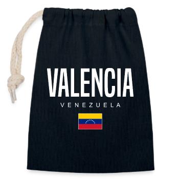 Valencia, Venezuela - Closable cotton gift bag (14x20cm) - navy - Front
